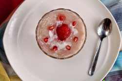STRAWBERRY POMEGRANATE KHEER I FRUIT DESSERTS I PAYASAM RECIPES