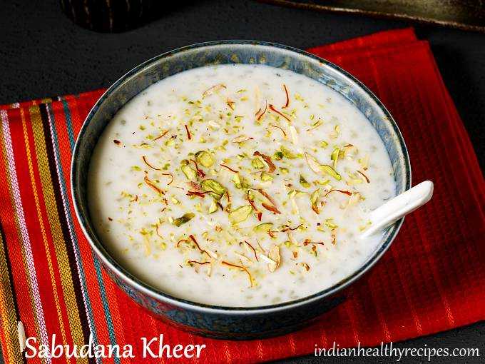 Sabudana Kheer Recipe - Swasthi