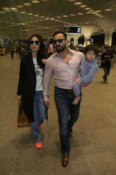 Saif-Kareena & Son Taimur Ali Khan Leave For London