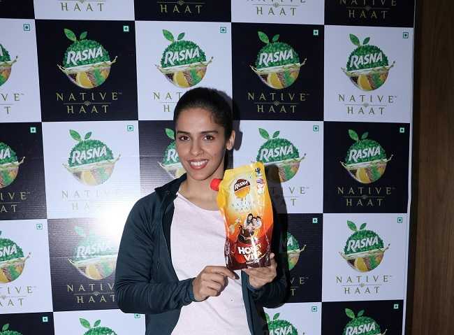 Saina Nehwal - New Brand Ambassador Of Rasna Native Haat Range