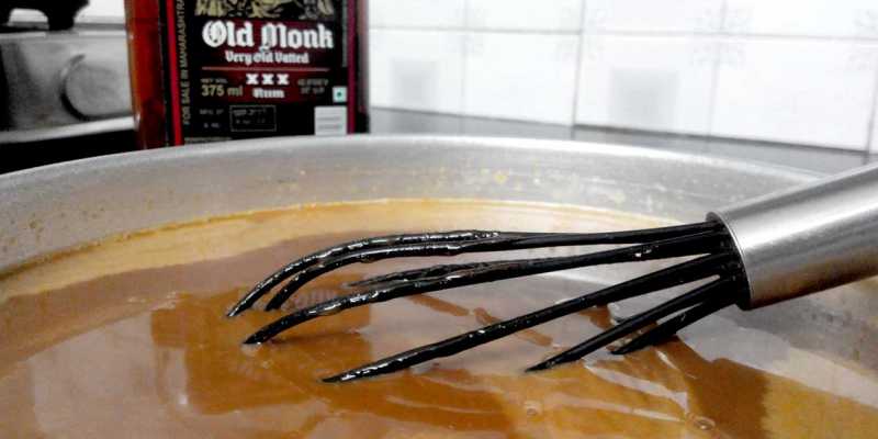 Salted Caramel And Old Monk Ice-cream