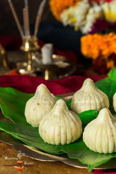 Sandesh Modak | Paneer Modak | Malai Modak | 5 Minutes Modak Recipe - Scratching Canvas