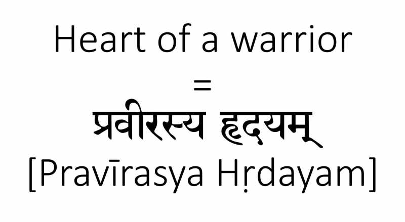 Sanskrit Tattoo Translation Of Phrase ‘Heart Of A Warrior’
