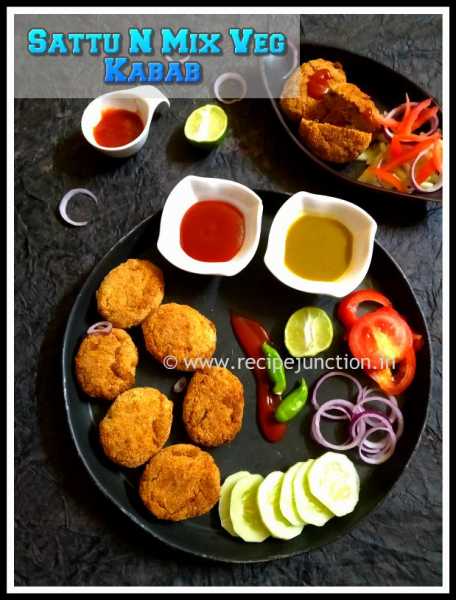 Sattu N Mix Vegetable Kabab Made In Air-Fryer