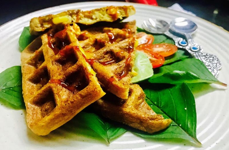 Savory Corn Waffles