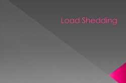 Seminar Topic: Load Shedding