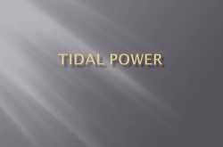Seminar Topic: Tidal Power
