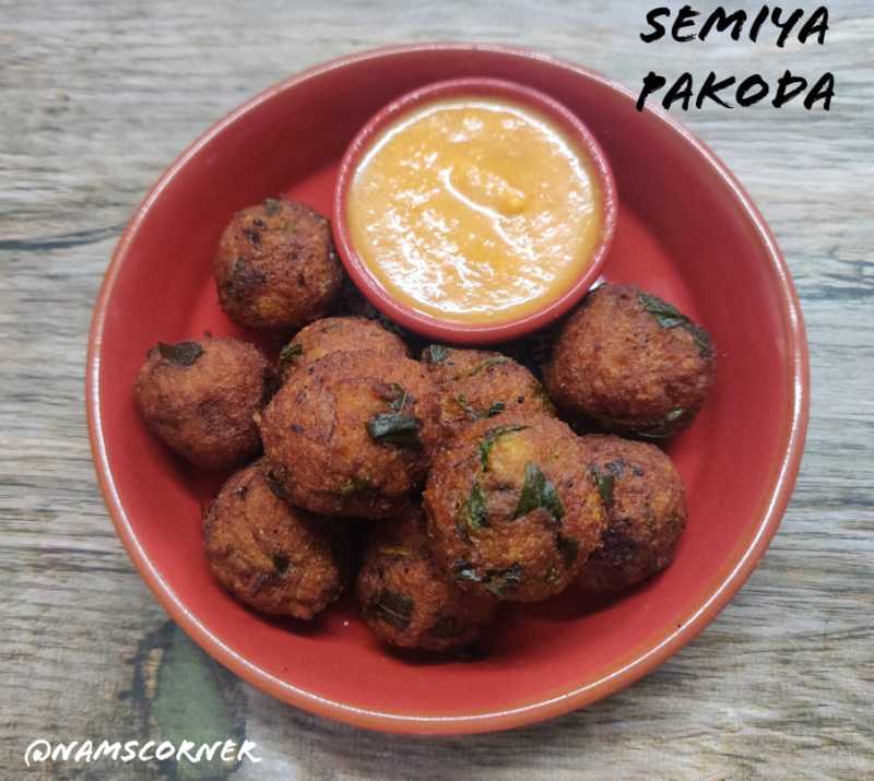 Semiya Pakoda Recipe | Leftover Semiya Balls | Vermicelli Pakora - Nams Corner