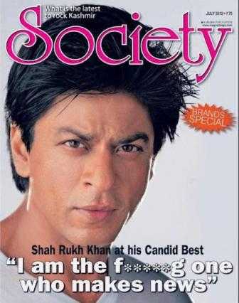 Shahrukh Khan On Cover Of Society Magazine - July 2012!