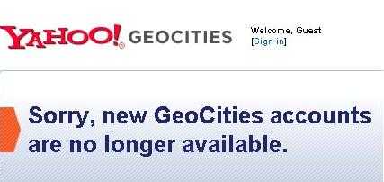 Shocker-Geocities Gonna Vanish Soon