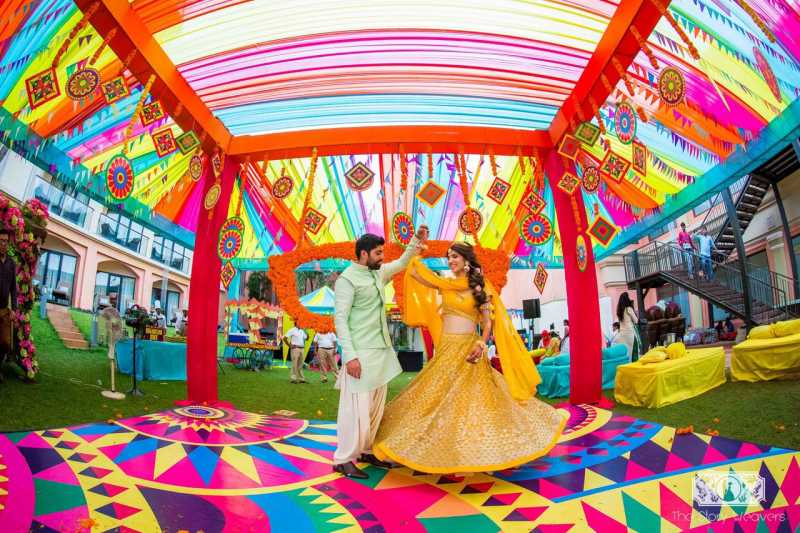 Shrutika & Dirin - A Cute Wedding In Goa With A Kitsch Mehendi - Witty Vows