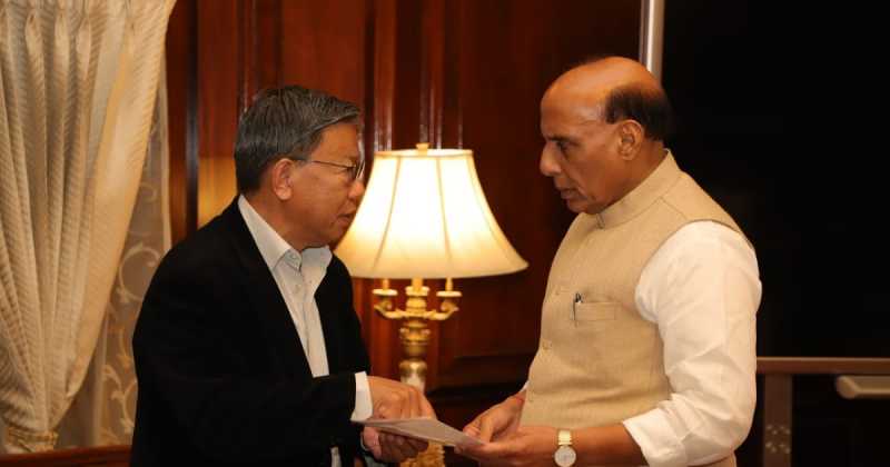 Sikkim MP Meets Minister Of Home Affairs Rajnath 