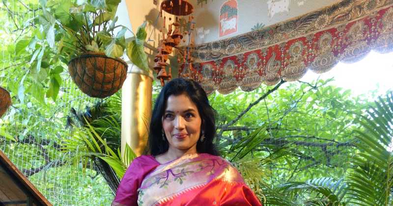 Silk Paithani With Dandiya Motifs