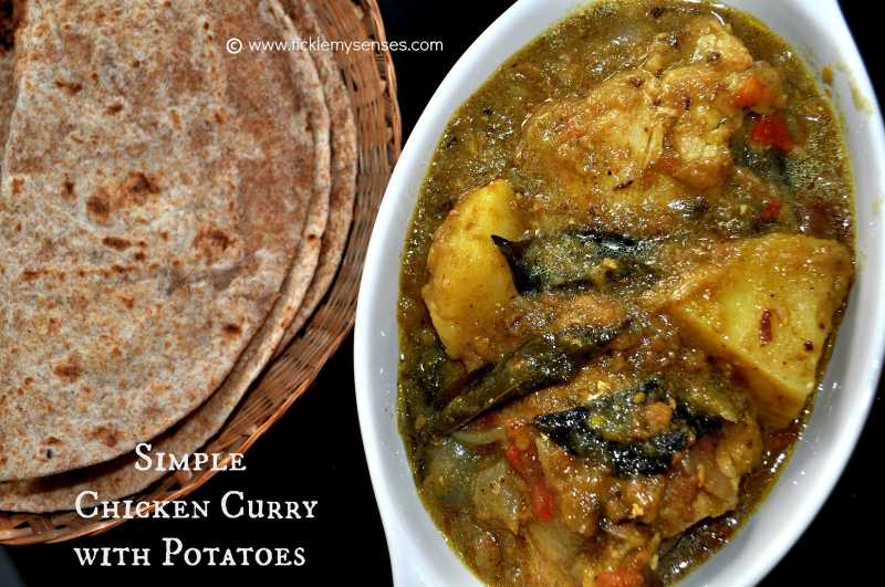 Simple Chicken Curry With Potatoes Without Coconut.