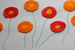 Simple flower painting ideas - Poppy flowers - sparklingbuds