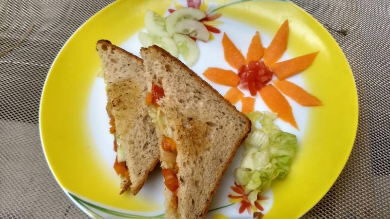 Simply Amazing Home Style Veg Sandwich For A Quick Breakfast
