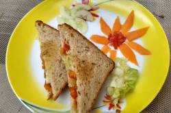 Simply Amazing Home Style Veg Sandwich for a quick Breakfast