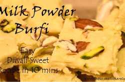 Sindhanai Chidharalgal: Milk Powder Burfi - Easy Diwali Sweet Recipe in 10 mins