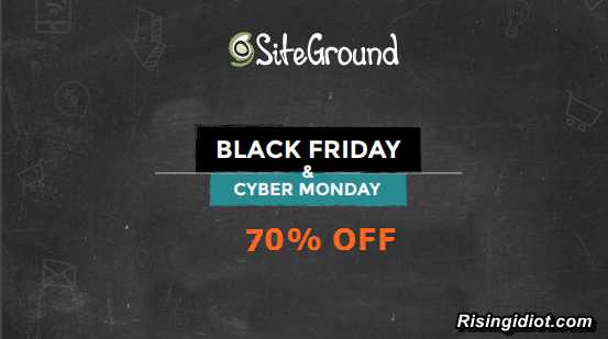 SiteGround Black Friday/Cyber Monday Sale 2018- 60% Discount