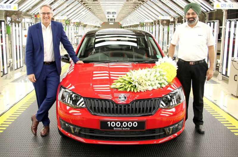 Skoda Rapid Reach 1 Lac Production Landmark - AutoTalk - India