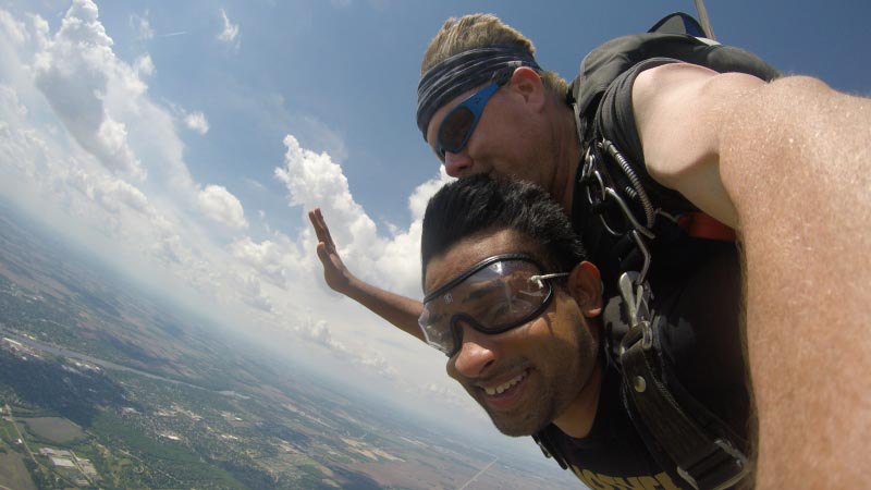 Sky Diving Over Beloit, Wisconsin