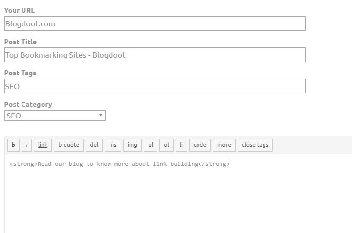 Social Bookmarking Submission Sites 2018 | Blogdoot