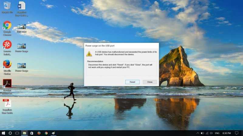 Solutions For Power Surge On The USB Port Windows 10 Error