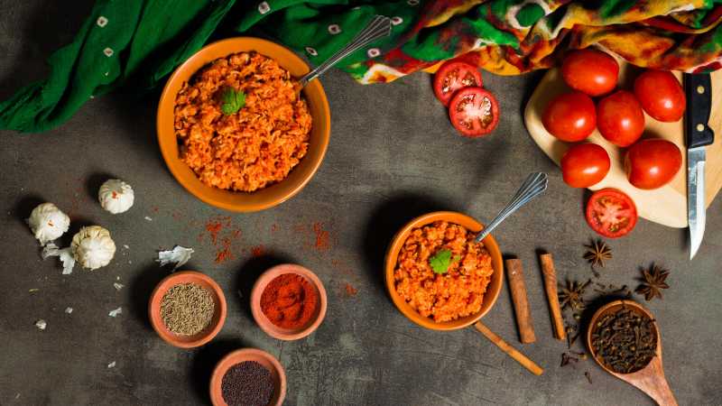 South Indian Tomato Rice Recipe - Ready In 5 Minutes - Indian Vegetarian Recipes By Siddhi - Quick Recipes & Cooking Ideas