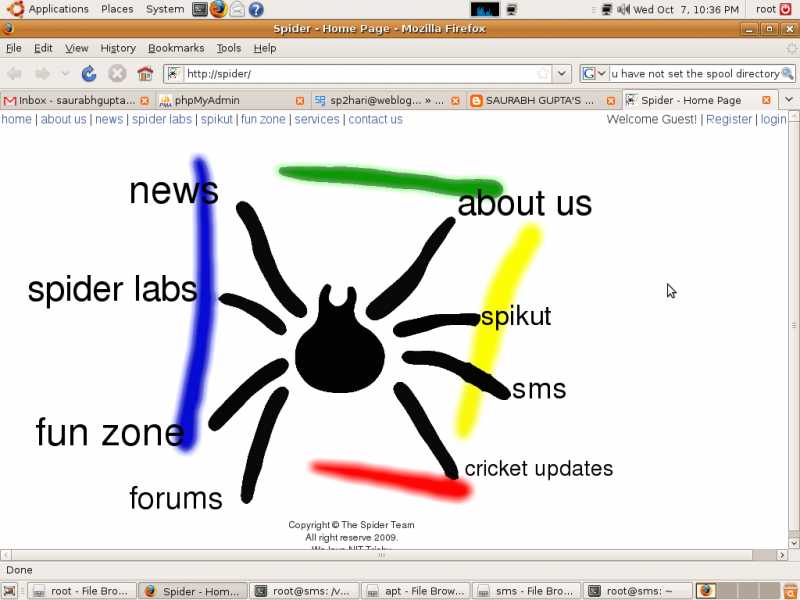 Spider’s New Home Page :)