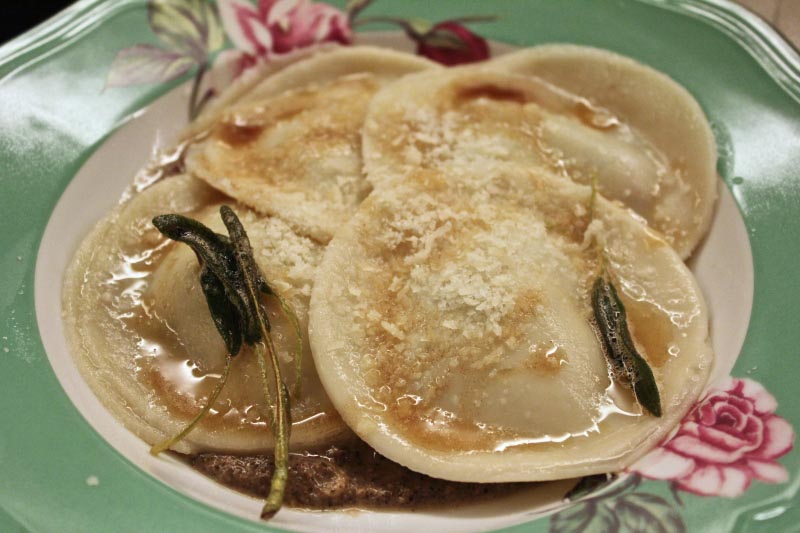 Spinach & Homemade Ricotta Ravioli With A Morel Mushroom Sauce - Joie De Vivre
