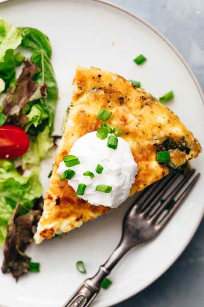 Spinach Potato Veggie Frittata In A Cast Iron