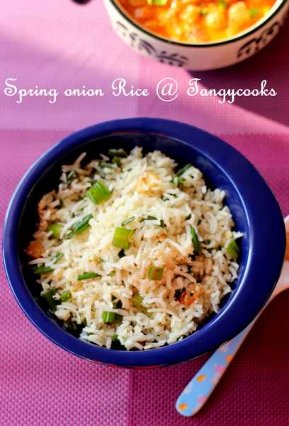 Spring Onion Rice/Vengaya Thal Sadham 