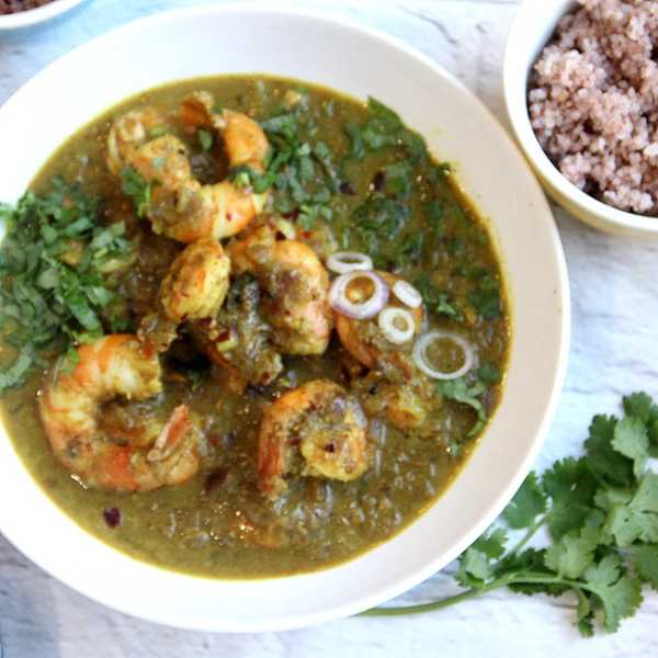 Sri Lankan Roasted Curry Powder And Shrimp Curry