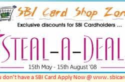 Steal A Deal Offer with SBI Credit Card