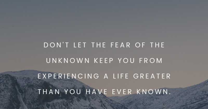 Step Away From The Burden Of Not Knowing. 