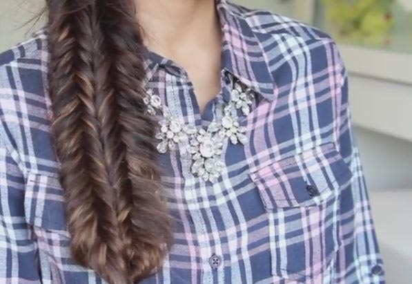 Step By Step Tutorial For Mermaid Double Fishtail Braid Hairstyle