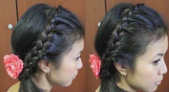 Step By Step Tutorial For Lace Braid Headband Hairstyle
