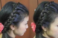 Step by Step Tutorial for Lace Braid Headband Hairstyle