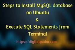 steps to install mysql on ubuntu and create delete update database using mysql shell