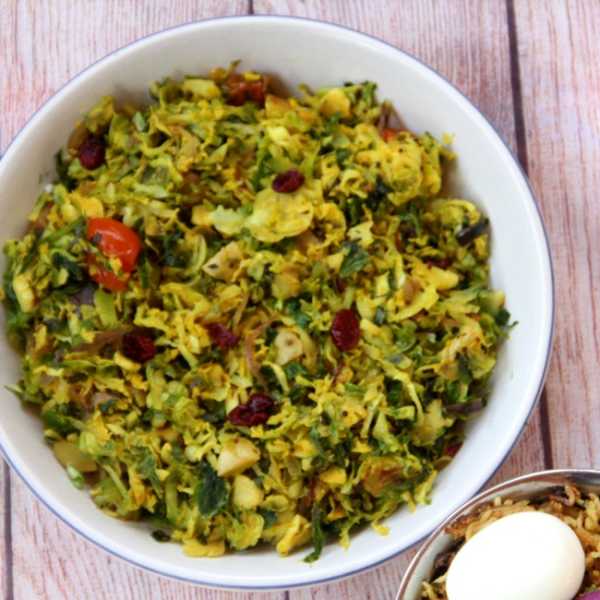 Stir Fried Brussels Sprouts With Ginger And Curry Leaves