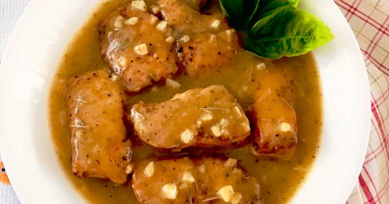 Stir Fried Salmon Cooked In Orange And Garlic Sauce 