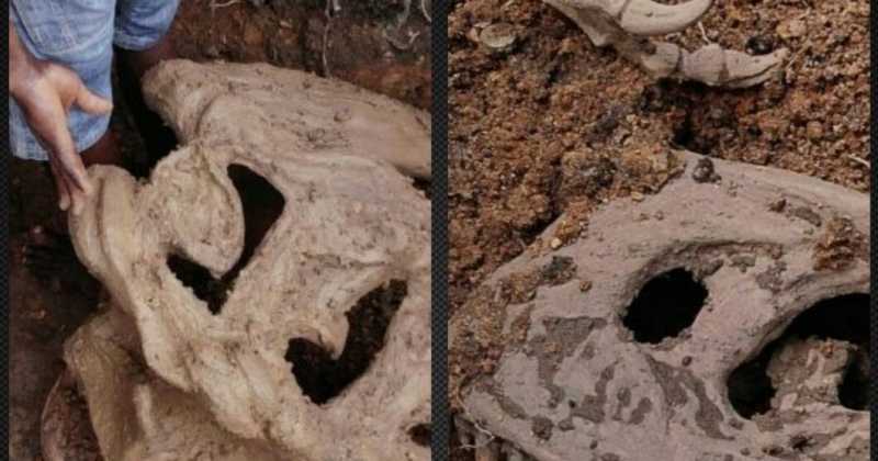 Strange Discovery By Construction Worker At Mowe That Caused Commotion (photos)