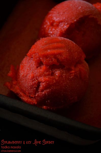 Strawberry And Key Lime Sorbet