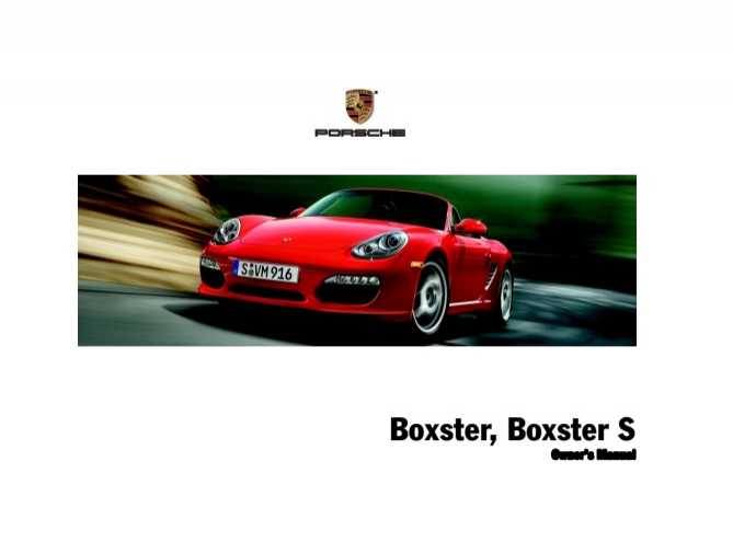 Subaru Bali: Porsche Boxster, Boxster S Owners Manual