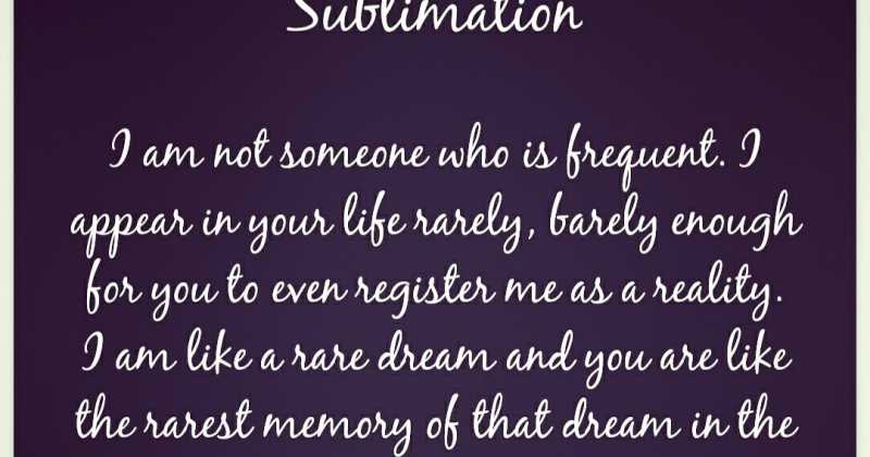 Sublimation