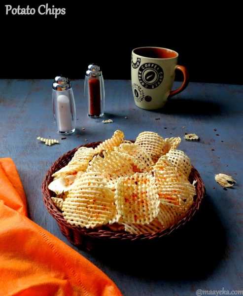 Sun Dried Potato Chips , How To Make Aloo Chips » Maayeka
