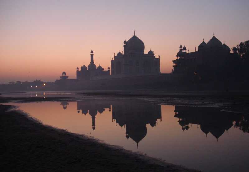 Sunrise Behind The Taj Mahal