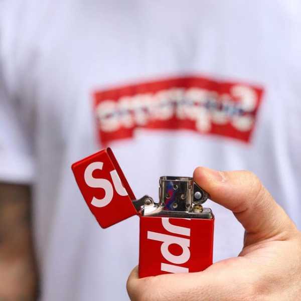 Supreme Logo Zippo Red