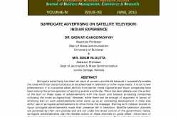 Surrogate Advertising on Satellite Television: Indian Experience