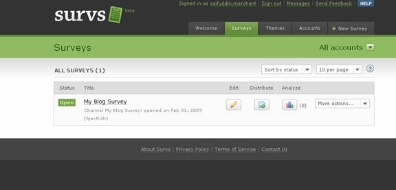 Survs - Create Your Survey
